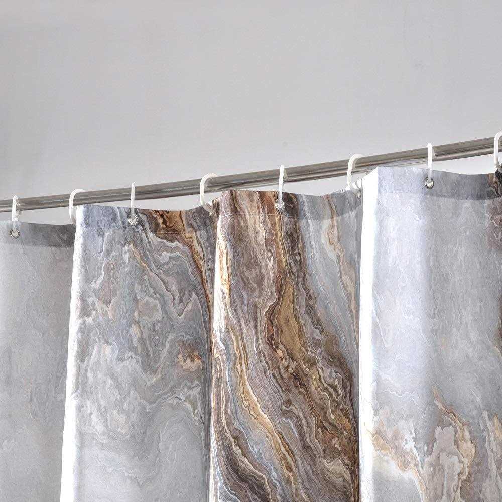 COSEVIER Shower Curtain Marble Texture for Bathroom Polyester Fabric Waterproof Bathroom Decor - Image 3