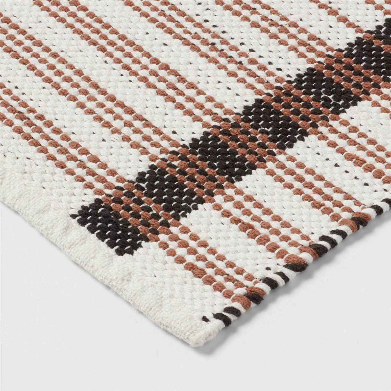 Threshold 20x32 Modern Reversible Colorblock Striped Bath Rug - Image 4
