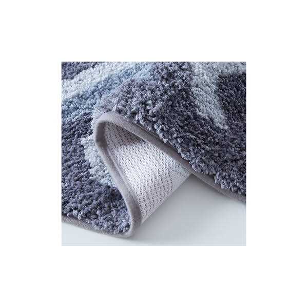 Clara Clark Non Slip Shaggy Bath Rug Set Chevron Design Ultra Soft Bathroom Mat - Image 4