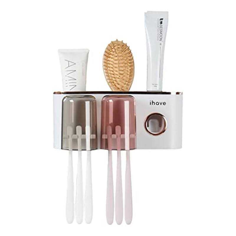 5 Slots Wall Mount Toothbrush Holder With Cover Self Adhesive Toothbrush Storage Organizer For Shower - Image 4
