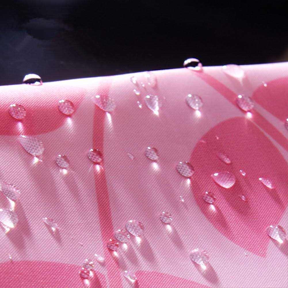 BAIHT HOME Pink Leaves Decor Soft Fabric Shower Curtain Water-Repellent Eco-Friendly Cute Polyester Fabric Bath Curtains - Image 3