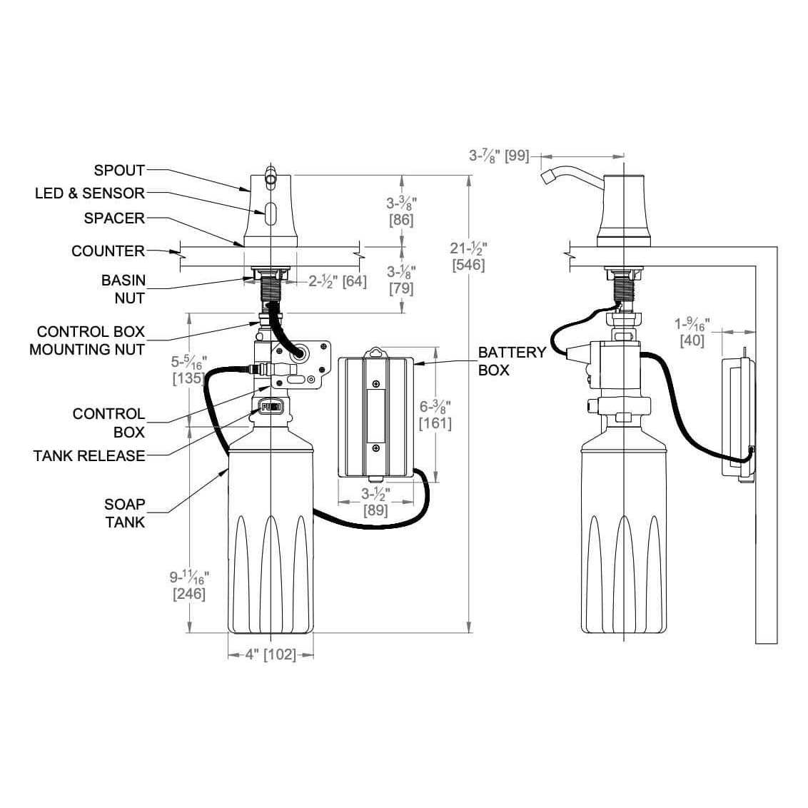 ASI 20333 Automatic Deck Mounted Soap Dispenser - Image 5
