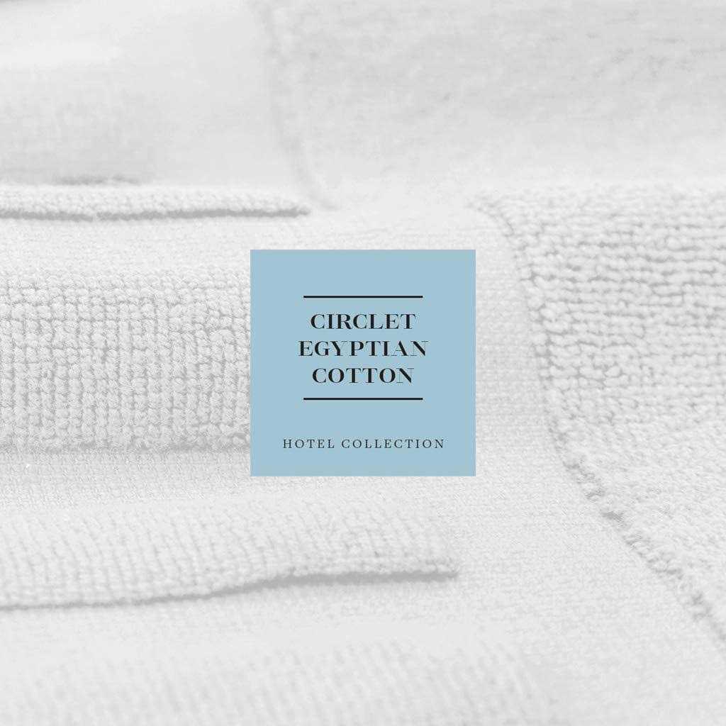 White Classic Luxury Bath Mat Floor Towel Set Absorbent Cotton Hotel Spa Shower/Bathtub Mats 22x34 - Image 3