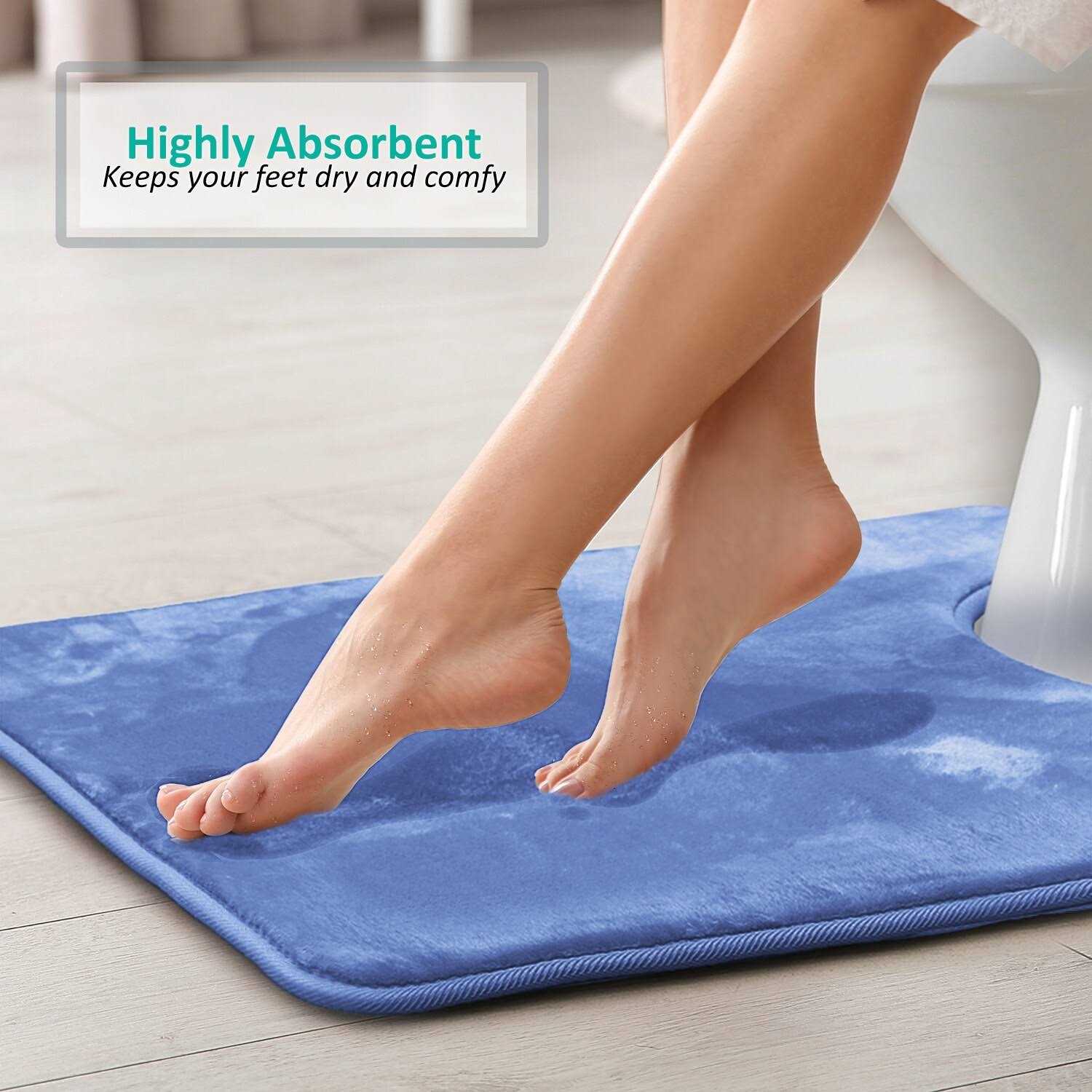 Clara Clark Bathroom Contour Rug, Ultra Soft Non Slip and Cozy - Image 5