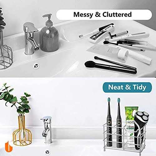 Urbanstrive 304 Stainless Steel Bathroom Toothbrush Holder Toothpaste Holder Stand Bathroom Accessories Organizer - Image 5