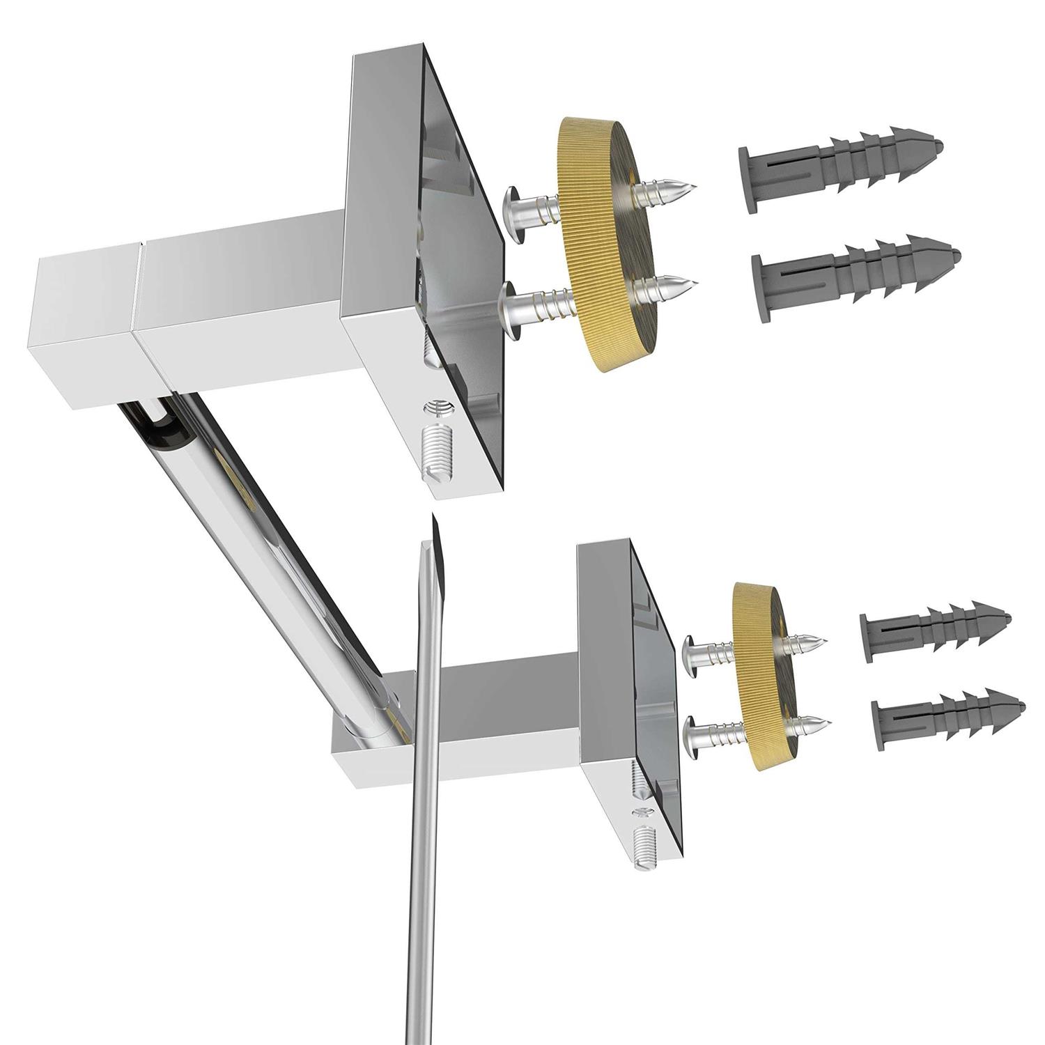 ruacq toilet paper holder matte black double post pivoting square tissue holders roll holder hangers toilet paper stand stain - Image 3