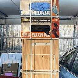 Stock Your Home Wall Mount Glove Box Dispenser White Metal - Image 3