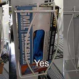 Stock Your Home Wall Mount Glove Box Dispenser White Metal - Image 4