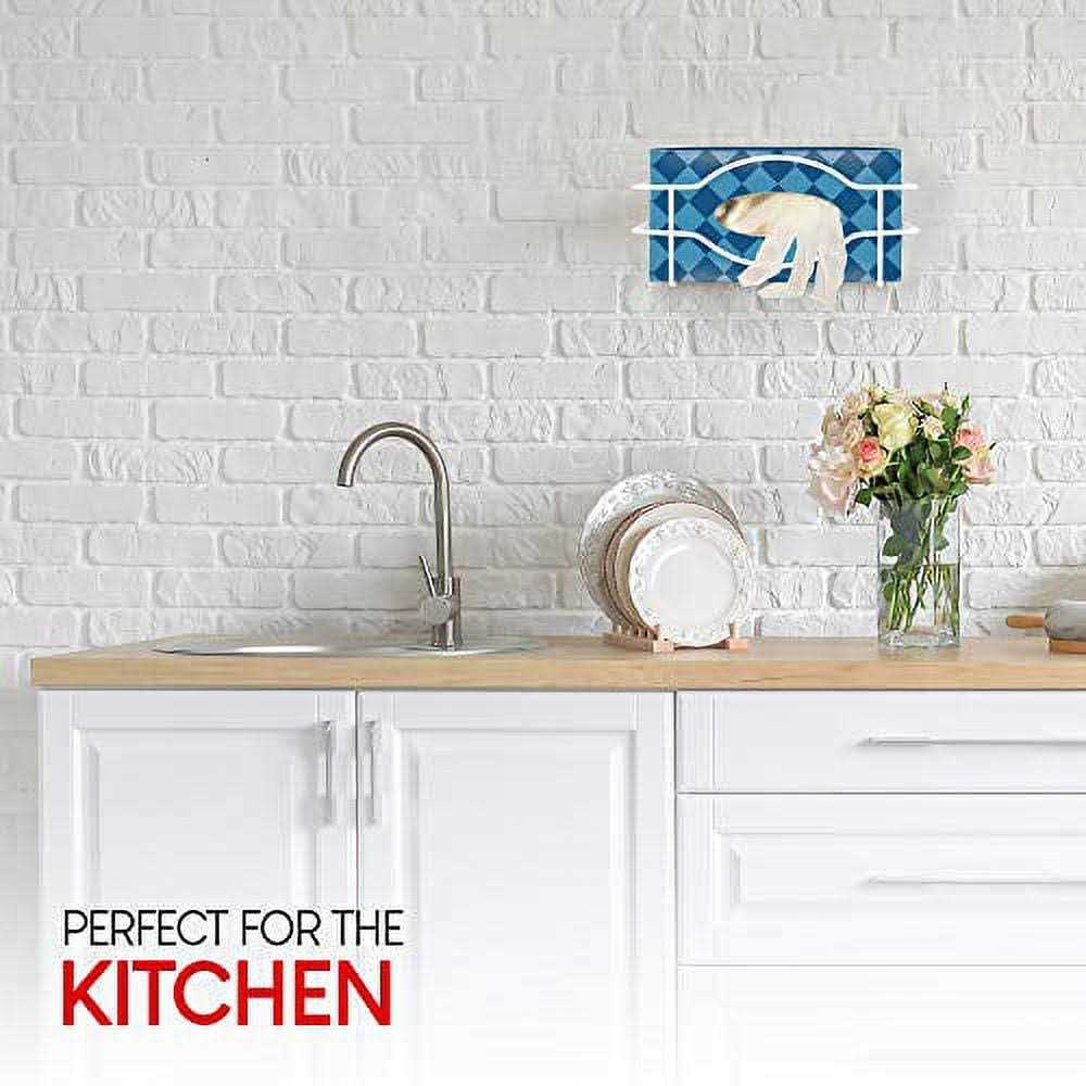 Stock Your Home Wall Mount Glove Box Dispenser White Metal - Image 5