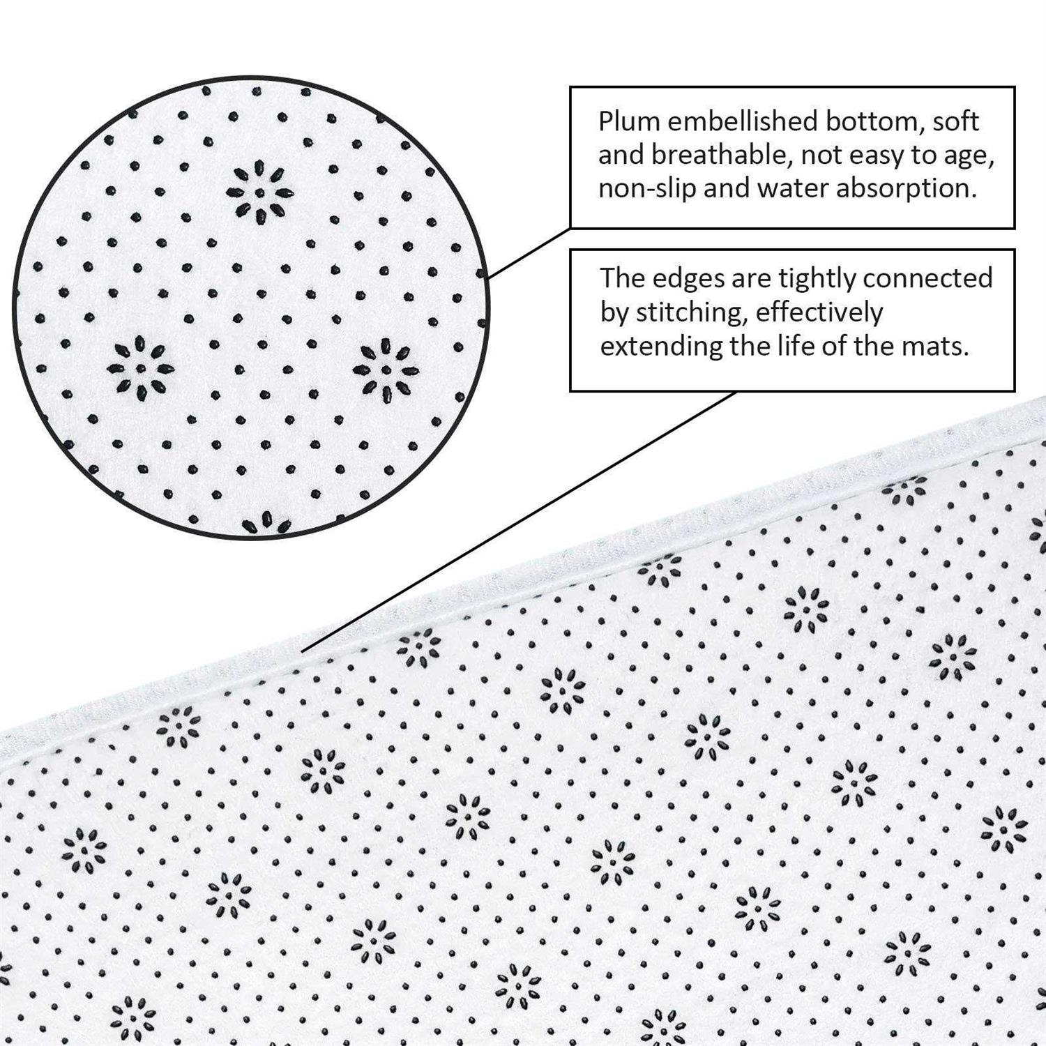 Britimes 4 Piece Shower Curtain Sets Non-Slip Rugs, Toilet Lid Cover and Bath Mat, Durable and Waterproof - Image 4