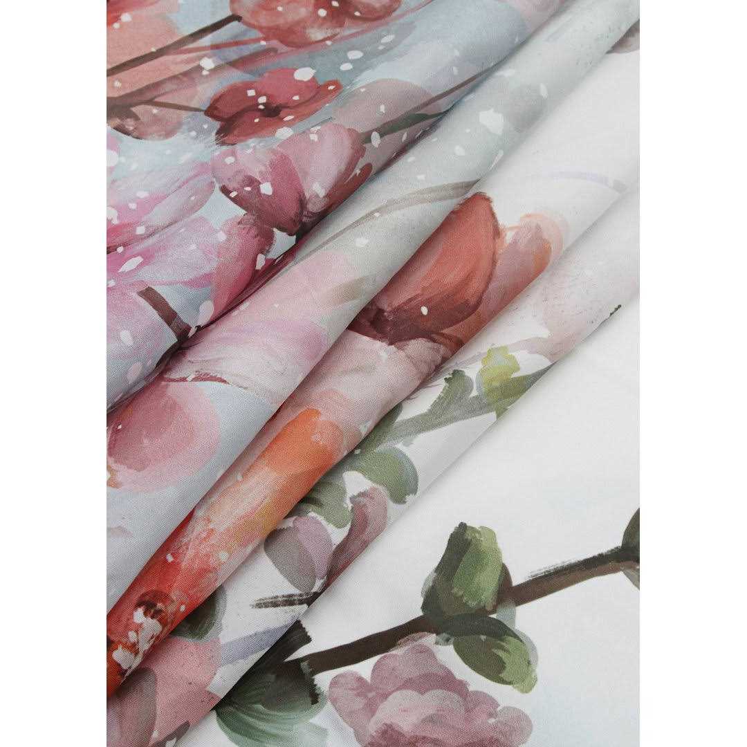 Alyra Floral Single Shower Curtain + Hooks Winston Porter - Image 3