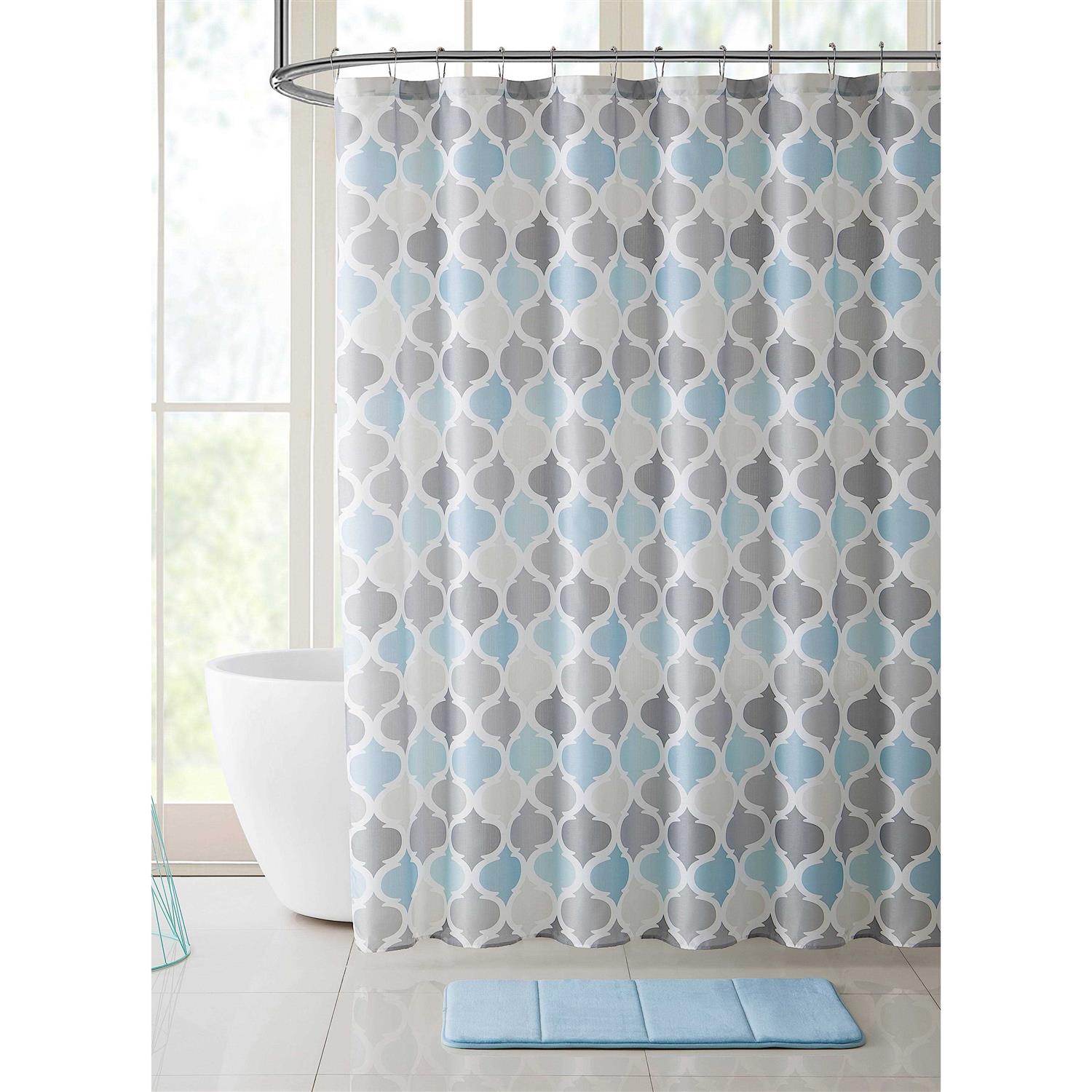 VCNY Home Conrad Taupe Quatrefoil Shower Curtain - Image 3