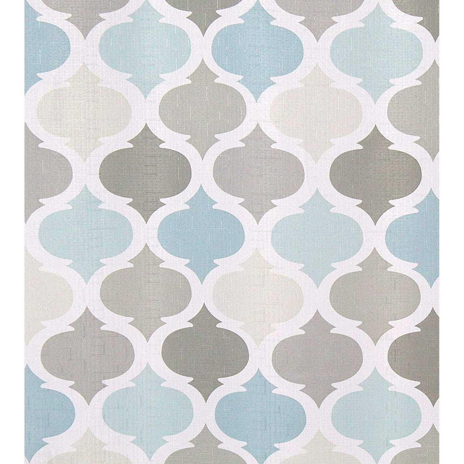 VCNY Home Conrad Taupe Quatrefoil Shower Curtain - Image 4