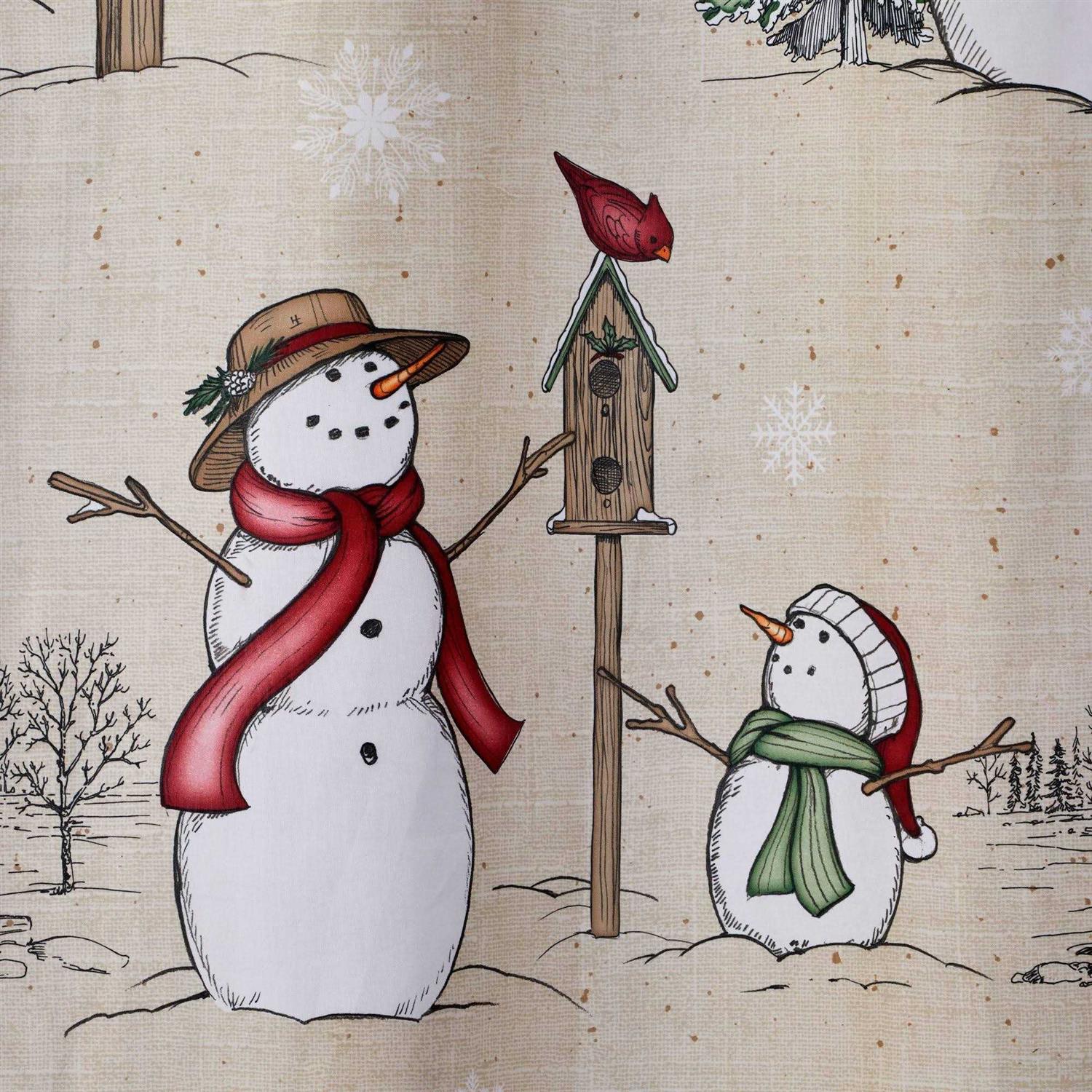 SKL Home Snowman Land Shower Curtain and Hook Set - Image 3