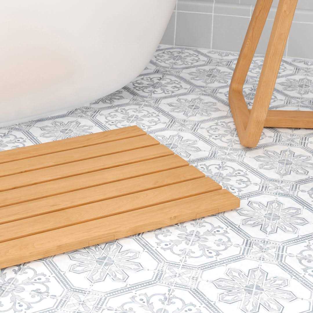 Teak + Table Monday Teak Patio Shower Mat MON-SHMT - Image 4