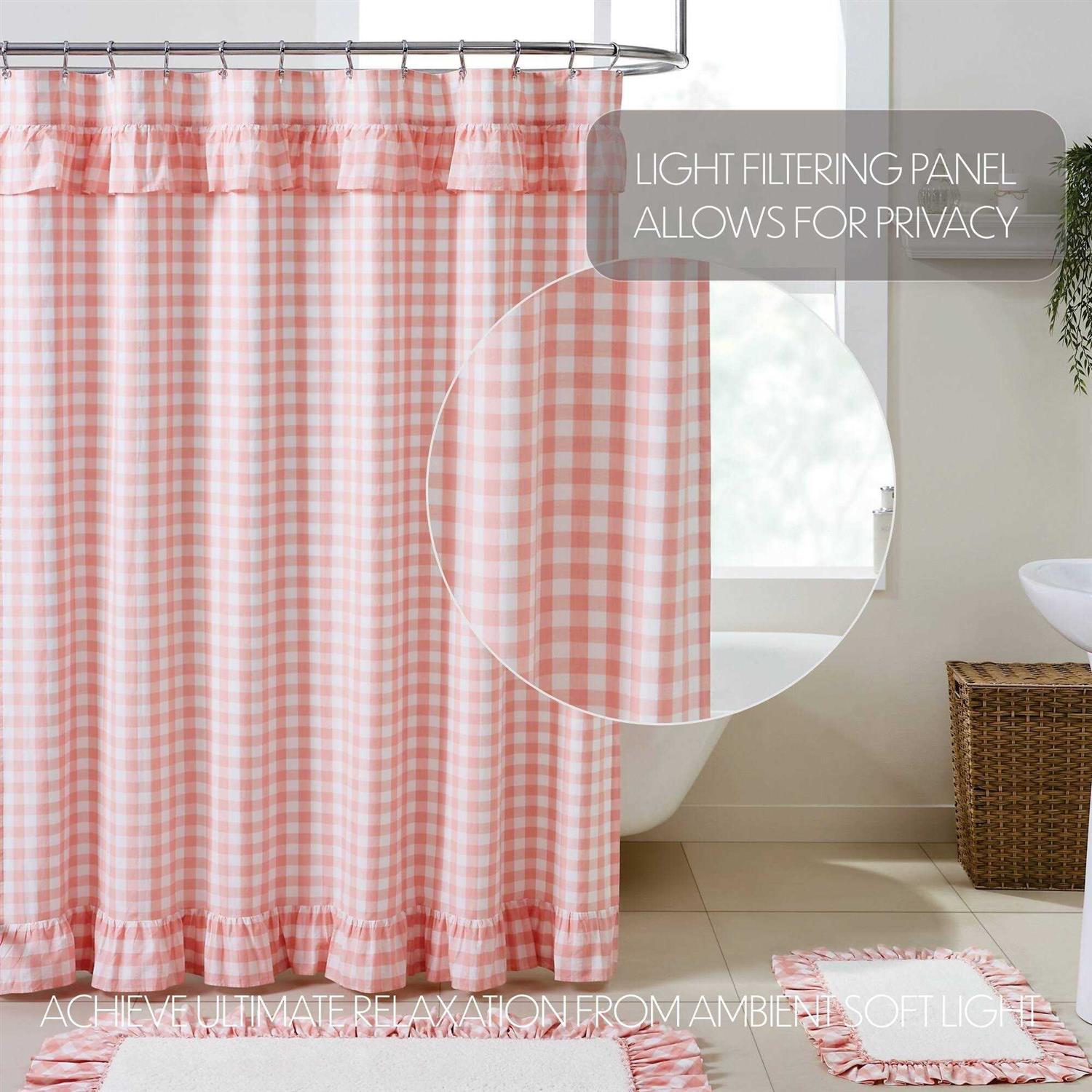Annie Buffalo Check Ruffled Shower Curtain - Image 5