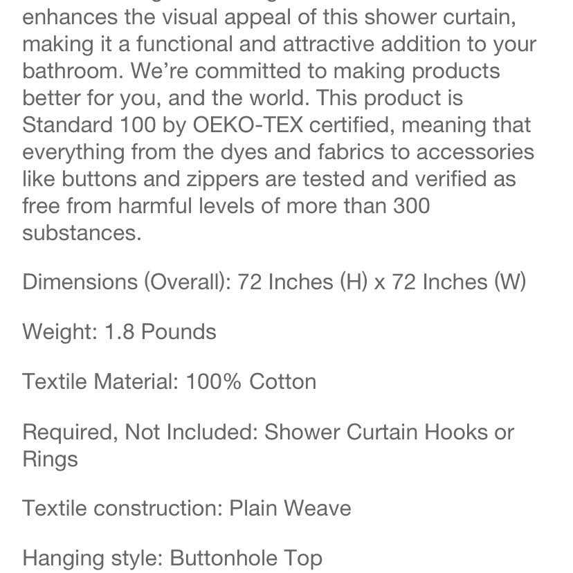 Threshold Stripe Fringe Shower Curtain White/Gray - Image 4