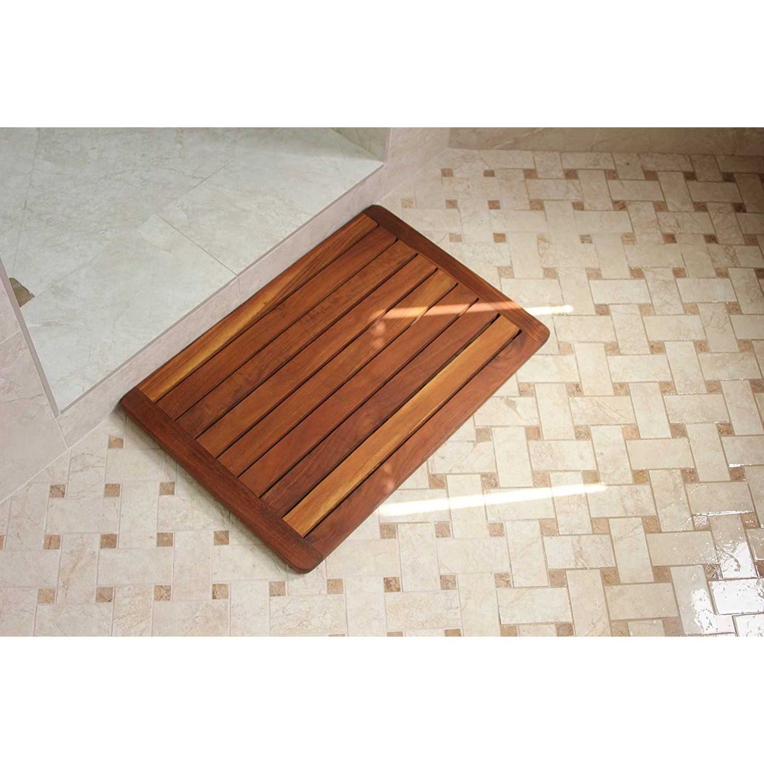Aqua Teak Slatted Bath Mat - Image 4