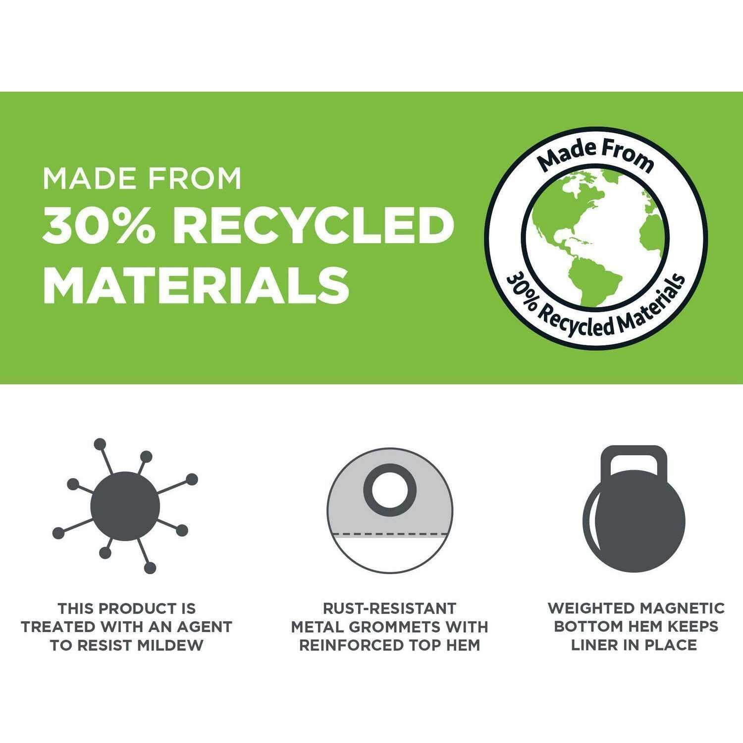 Better Homes & Gardens Eco-Friendly Heavyweight Waterproof Peva Shower Liner - Image 4