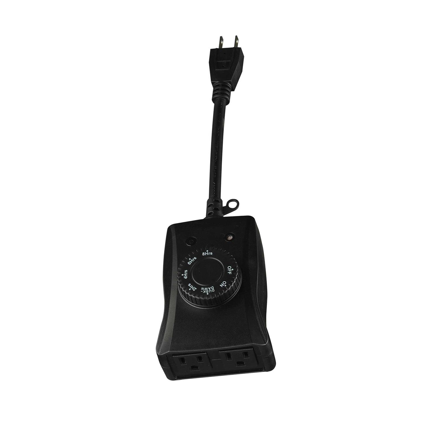 Utilitech 2 Outlet Black Plug-in Countdown Lighting Timer LTS-T5U - Image 4
