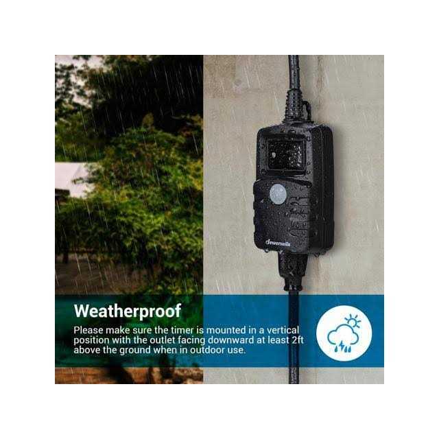 DEWENWILS 2 Pack Outdoor Light Timer Weatherproof with Countdown Photocell Sensor for Christmas String Light - Image 4