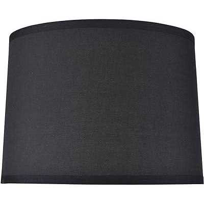 Springcrest Black Medium Rectangular Hardback Lamp Shade 16 Wide x 8 Deep x 10 High Replacement with Harp and Finial - Image 5