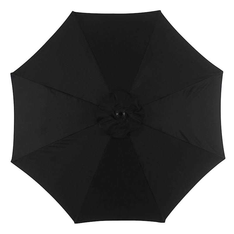 At Home Black Round Outdoor Crank & Tilt Umbrella - Image 3